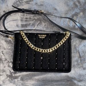 cross body, velvet, rhinestoned purse.